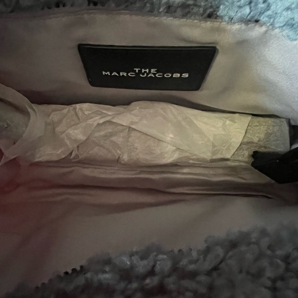 The Teddy Medium Faux Fur Tote Bag Shadow Blue - Picture 5 of 10